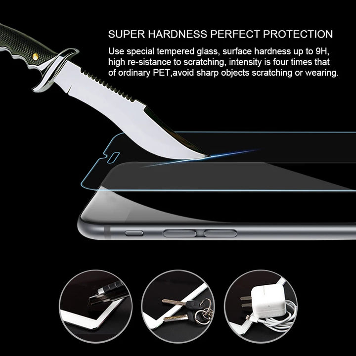 For iPhone XR X XS 11 12 Pro Max Anti Blue Ray Light 9H Tempered Glass Screen Protector for iPhone 6 6s 7 8 Plus 5 5s SE 2020