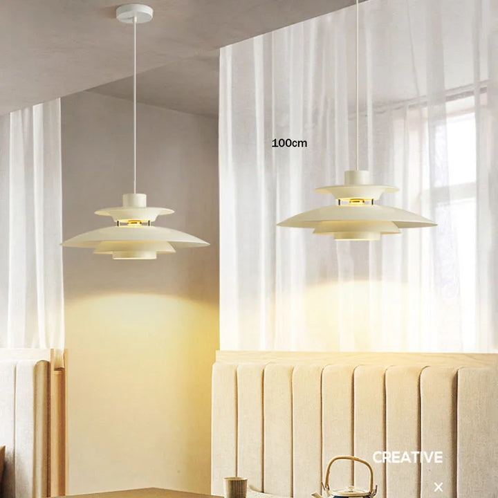 Japanese UFO Pendant Light Fixture Nordic Restaurant Chandelier Danish Design Room Decor Lamp Bedroom Beside Ceiling Lamps