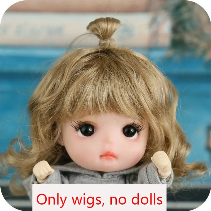 New 1/8  BJD wig  Pink golden SD doll wigs soft Cute braid hair  Bangs Long straight hair Doll special wig multi-color optional