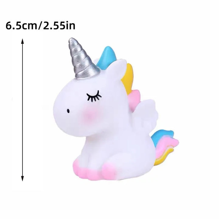 Unicorn Cake Topper with Rainbow Clouds Stars for Kids Happy Birthday Cake Decorations Girl's 16th Party Supplies Adult Gifts