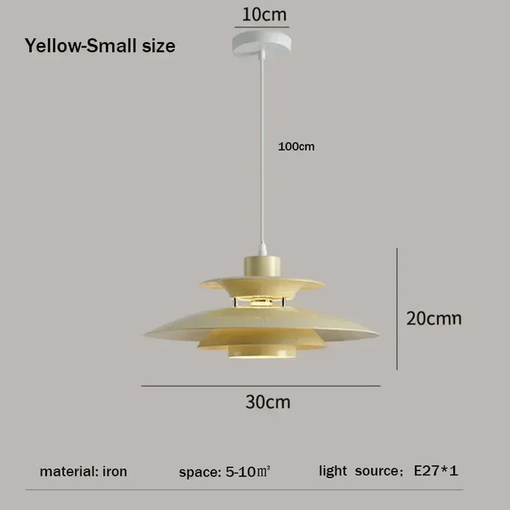 Japanese UFO Pendant Light Fixture Nordic Restaurant Chandelier Danish Design Room Decor Lamp Bedroom Beside Ceiling Lamps