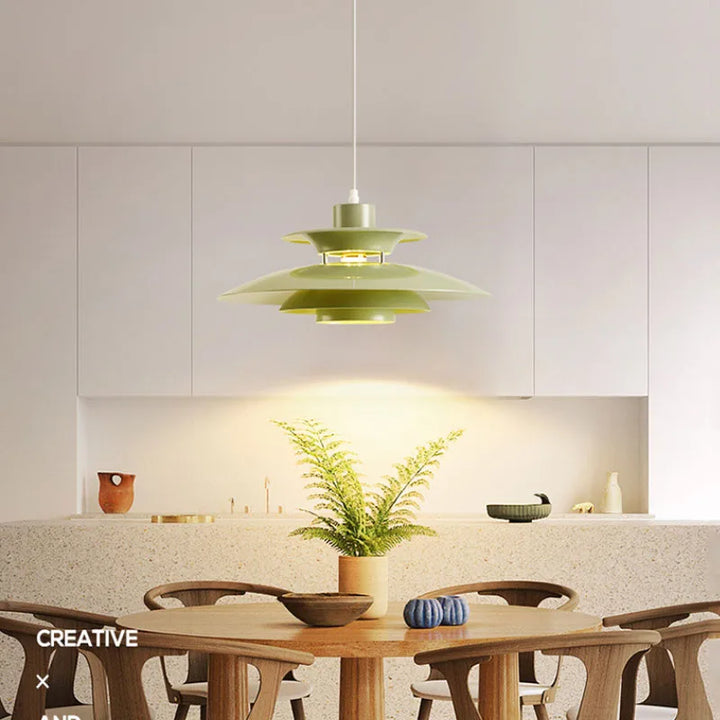 Japanese UFO Pendant Light Fixture Nordic Restaurant Chandelier Danish Design Room Decor Lamp Bedroom Beside Ceiling Lamps