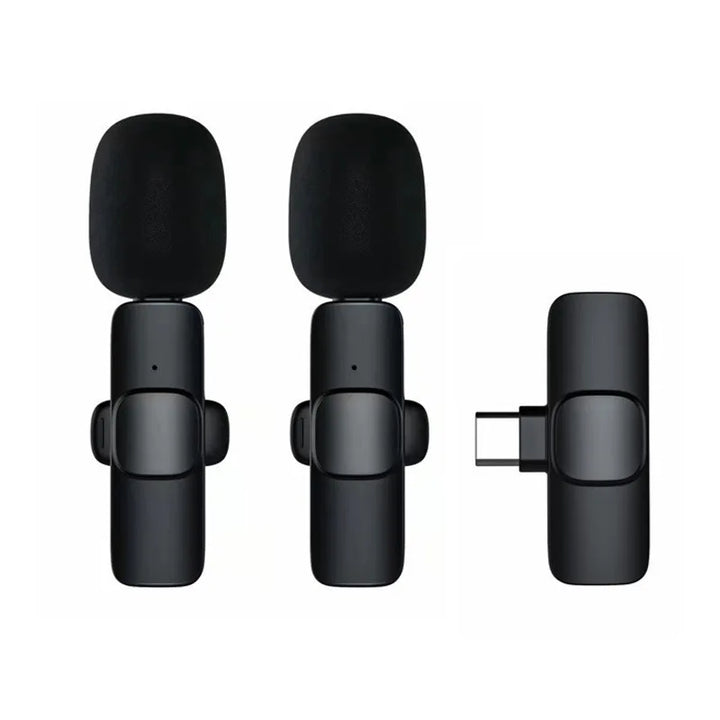 Wireless Lavalier Microphone Portable Audio Video Recording Mini Mic For iPhone Android Long battery life Live Broadcast Gaming