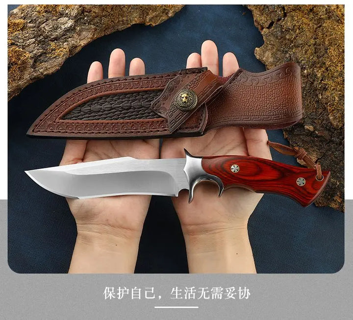 New High Hardness Tactical Knife Sharp Blade Wood Handle Military Self Defense Tool Edc Knife Bushcraft Camping Portable Knives