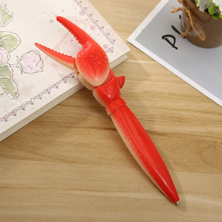 Lovely Interesting Lobster Paw Clamp Ballpoint Pen Funny Kids Gift School Supplies Plastic Hammer Neutral Pen Office Stationary