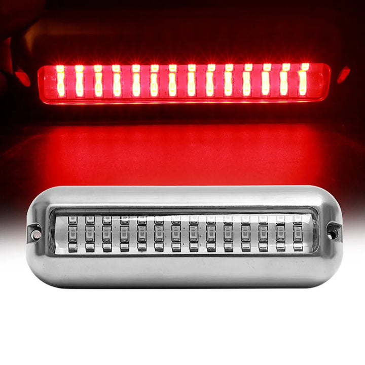 Underwater Boat Transom Light 42 LED Stainless Steel Under Water Pontoon Waterproof Lamp Marine Hardware Boat Yacht Taillights