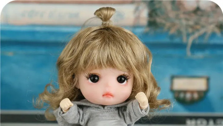 New 1/8  BJD wig  Pink golden SD doll wigs soft Cute braid hair  Bangs Long straight hair Doll special wig multi-color optional