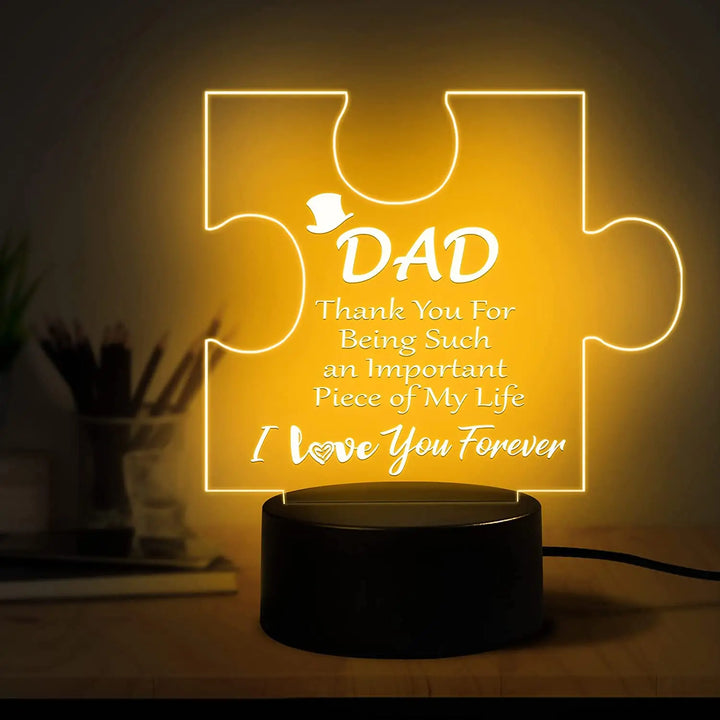 3D Night lamp Dad Gifts Acrylic Lamp to My Dad Gift from Daughter Son for Birthday Gift for Dad Christmas Gifts Night Lamps