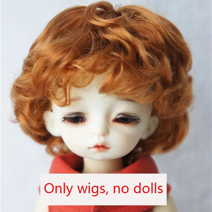 New 1/8  BJD wig  Pink golden SD doll wigs soft Cute braid hair  Bangs Long straight hair Doll special wig multi-color optional