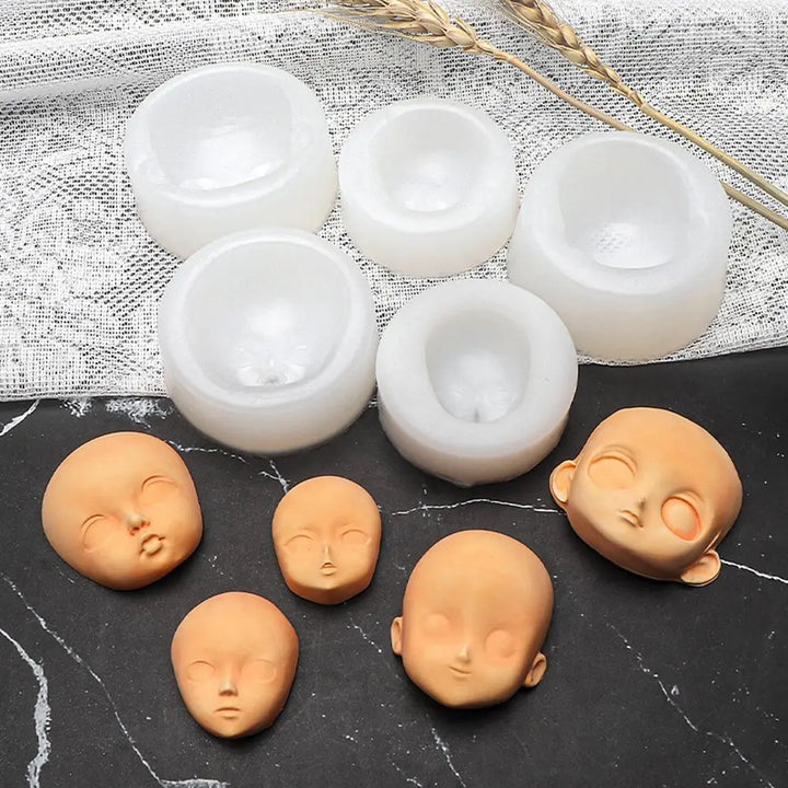 Mould Doll Modification Accessories Clay Head Sculpey Baby Face Silicone Molds 3D Facial Mould Doll modification Tool