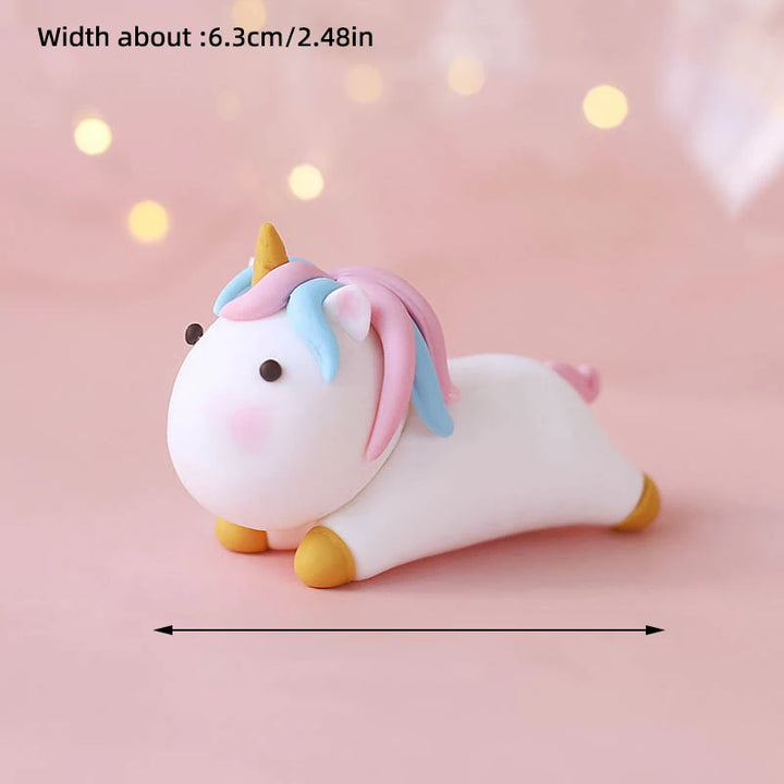 Unicorn Cake Topper with Rainbow Clouds Stars for Kids Happy Birthday Cake Decorations Girl's 16th Party Supplies Adult Gifts