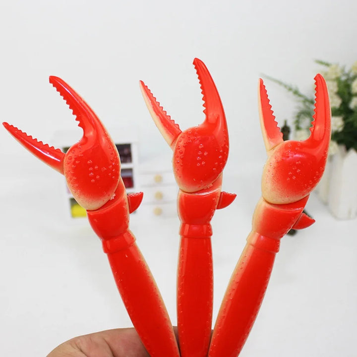 Lovely Interesting Lobster Paw Clamp Ballpoint Pen Funny Kids Gift School Supplies Plastic Hammer Neutral Pen Office Stationary