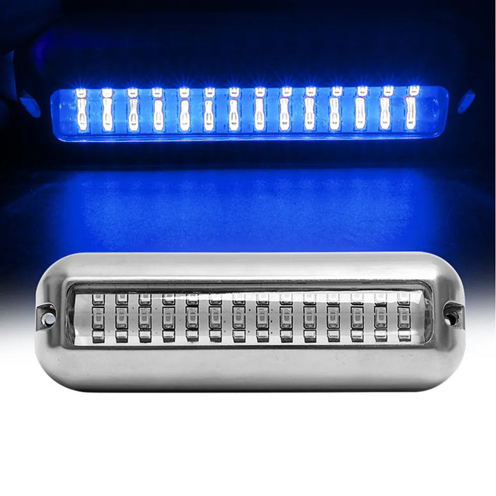 Underwater Boat Transom Light 42 LED Stainless Steel Under Water Pontoon Waterproof Lamp Marine Hardware Boat Yacht Taillights