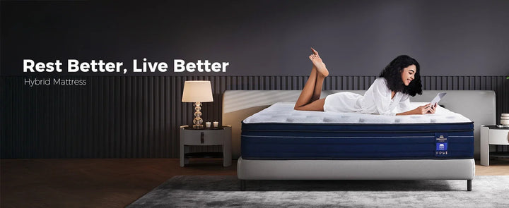 King Mattress 14 Inch Hybrid Mattress in a Box with Gel Memory Foam King Size Mattresses with Comfort Foam