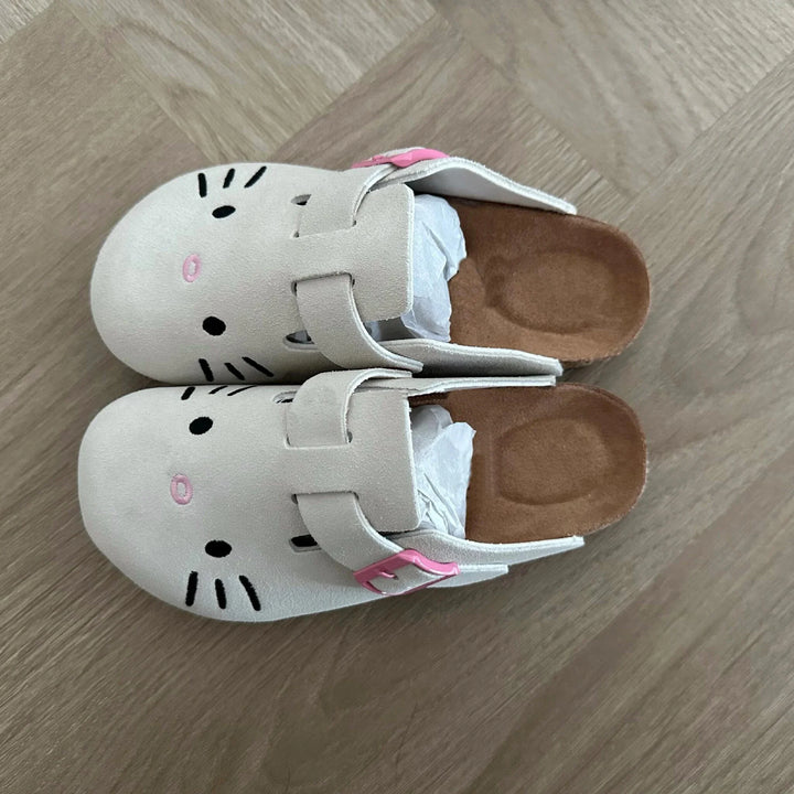 Sanrio Hello Kitty Cute Anime Slippers Summer Female Thick Sole Flat Shoes Sweet Cartoon Outdoor Anti Slip Slippers Girl Gift