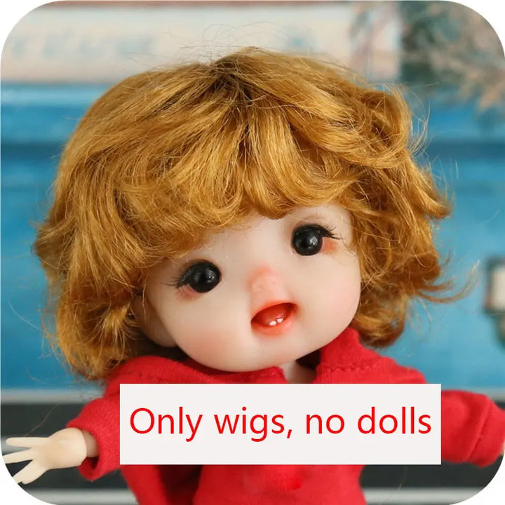 New 1/8  BJD wig  Pink golden SD doll wigs soft Cute braid hair  Bangs Long straight hair Doll special wig multi-color optional