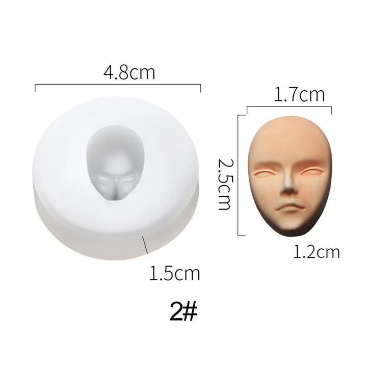 Mould Doll Modification Accessories Clay Head Sculpey Baby Face Silicone Molds 3D Facial Mould Doll modification Tool