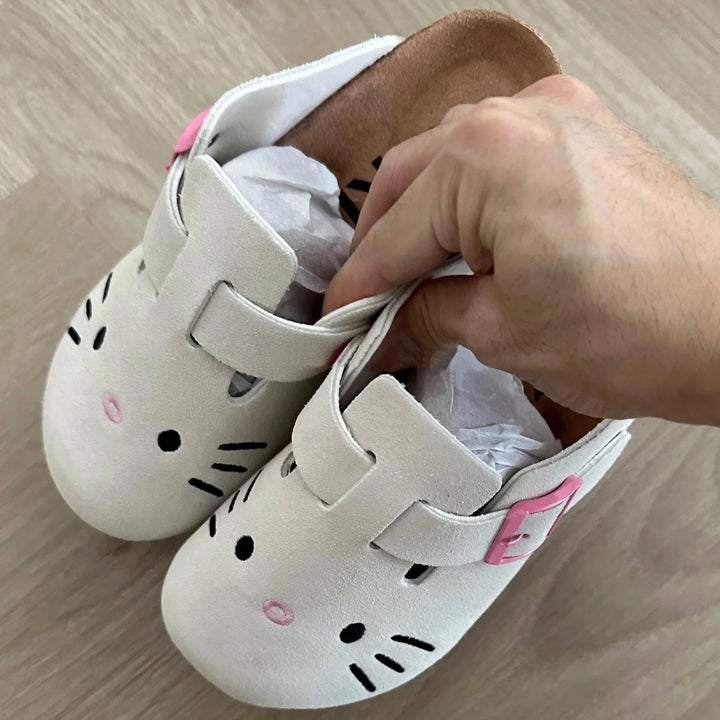 Sanrio Hello Kitty Cute Anime Slippers Summer Female Thick Sole Flat Shoes Sweet Cartoon Outdoor Anti Slip Slippers Girl Gift