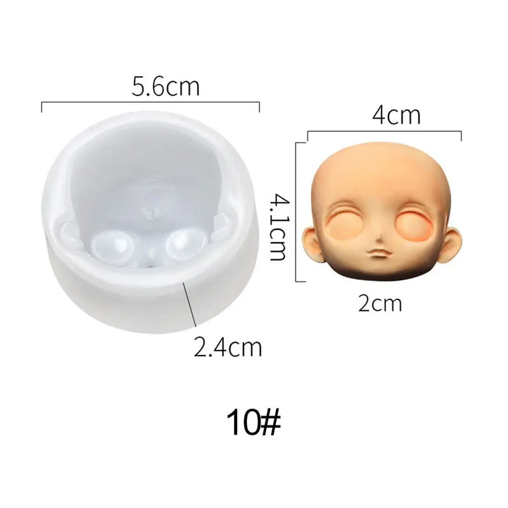 Mould Doll Modification Accessories Clay Head Sculpey Baby Face Silicone Molds 3D Facial Mould Doll modification Tool