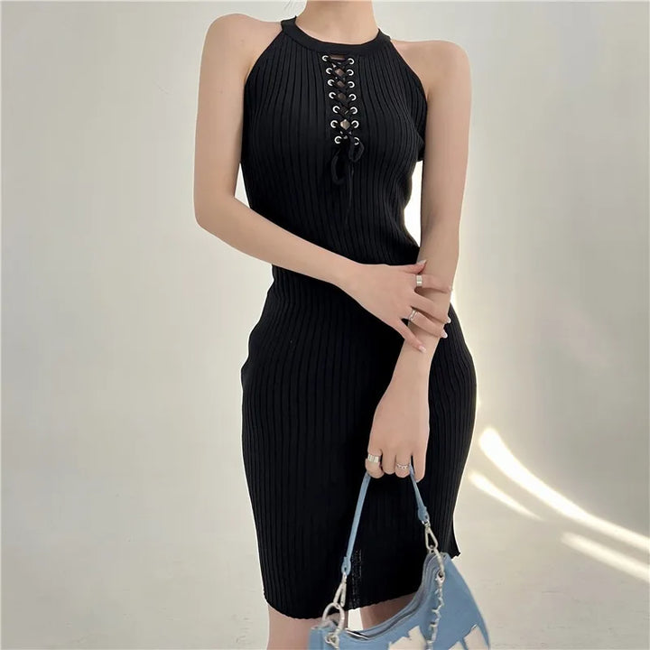 YuooMuoo Chic Fashion Sexy Package Hips Bandage Knitted Summer Dress Women Slim Elastic Bodycon Mini Dress Party Outfits Vestido