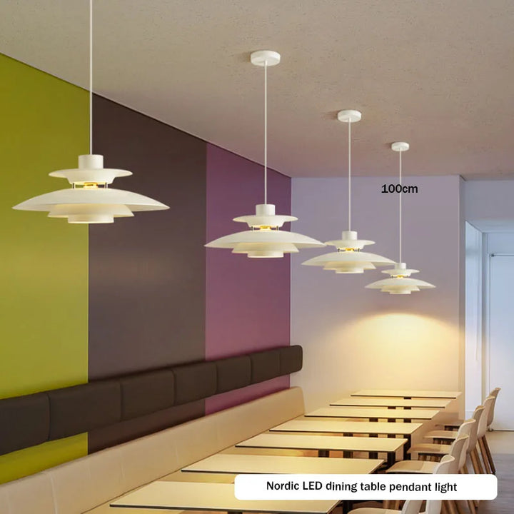 Japanese UFO Pendant Light Fixture Nordic Restaurant Chandelier Danish Design Room Decor Lamp Bedroom Beside Ceiling Lamps