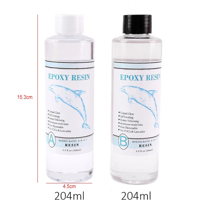 1:1 AB Resin Epoxy High Adhesive Crystal Glue Kit Transparent Hardener for DIY Art Resin Mold Casting Jewelry Making Supplies